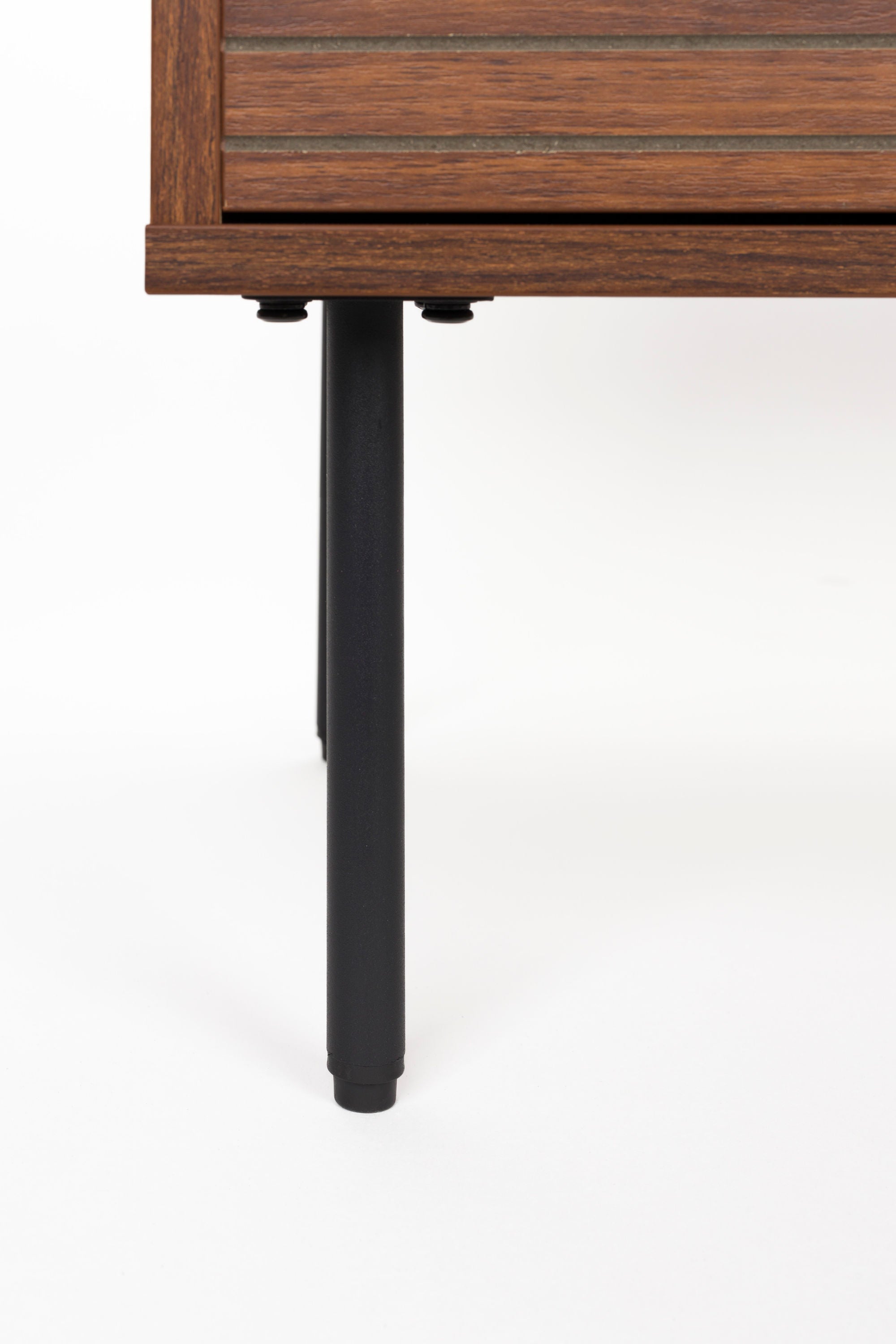 Stripes Walnut Brown Wood Sideboard